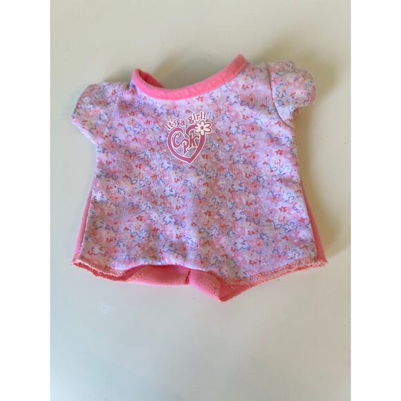 Cabbage Patch Kids CPK "It's A Girl" Pink Floral One Piece Romper Baby Newborn - Picture 1 of 3